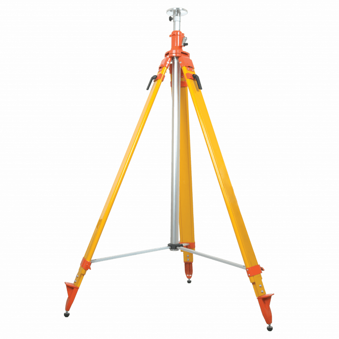 Seco Extra Tall Fiberglass Elevator Tripod with adjustable center column.